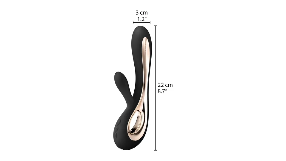 LELO Soraya 2 recension: Sinfuls måttskiss: 22 cm lång och 3 cm bred