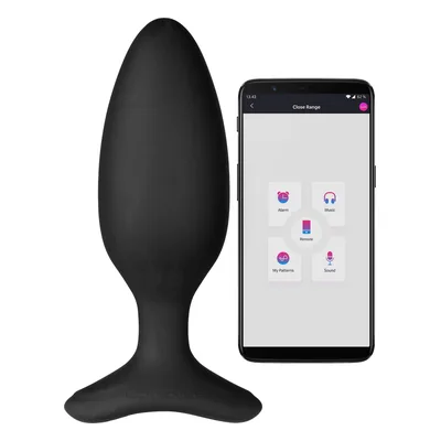 Analplugg test: Lovense Hush 2 (medium) på vit bakgrund
